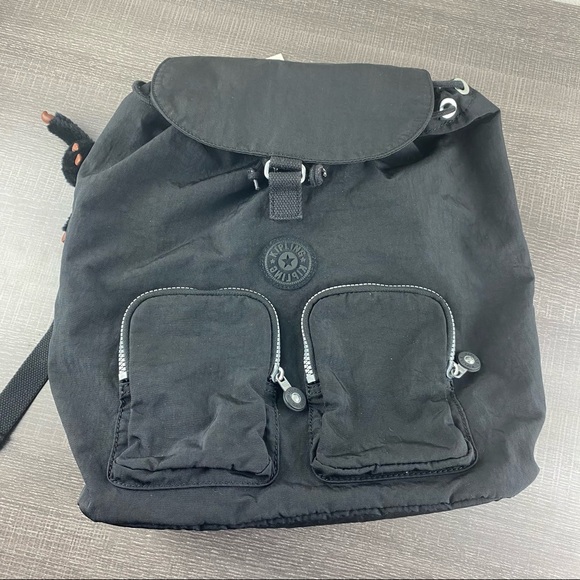 Kipling Handbags - Kipling Seoul Drawstring Backpack - Black Tonal - NWT